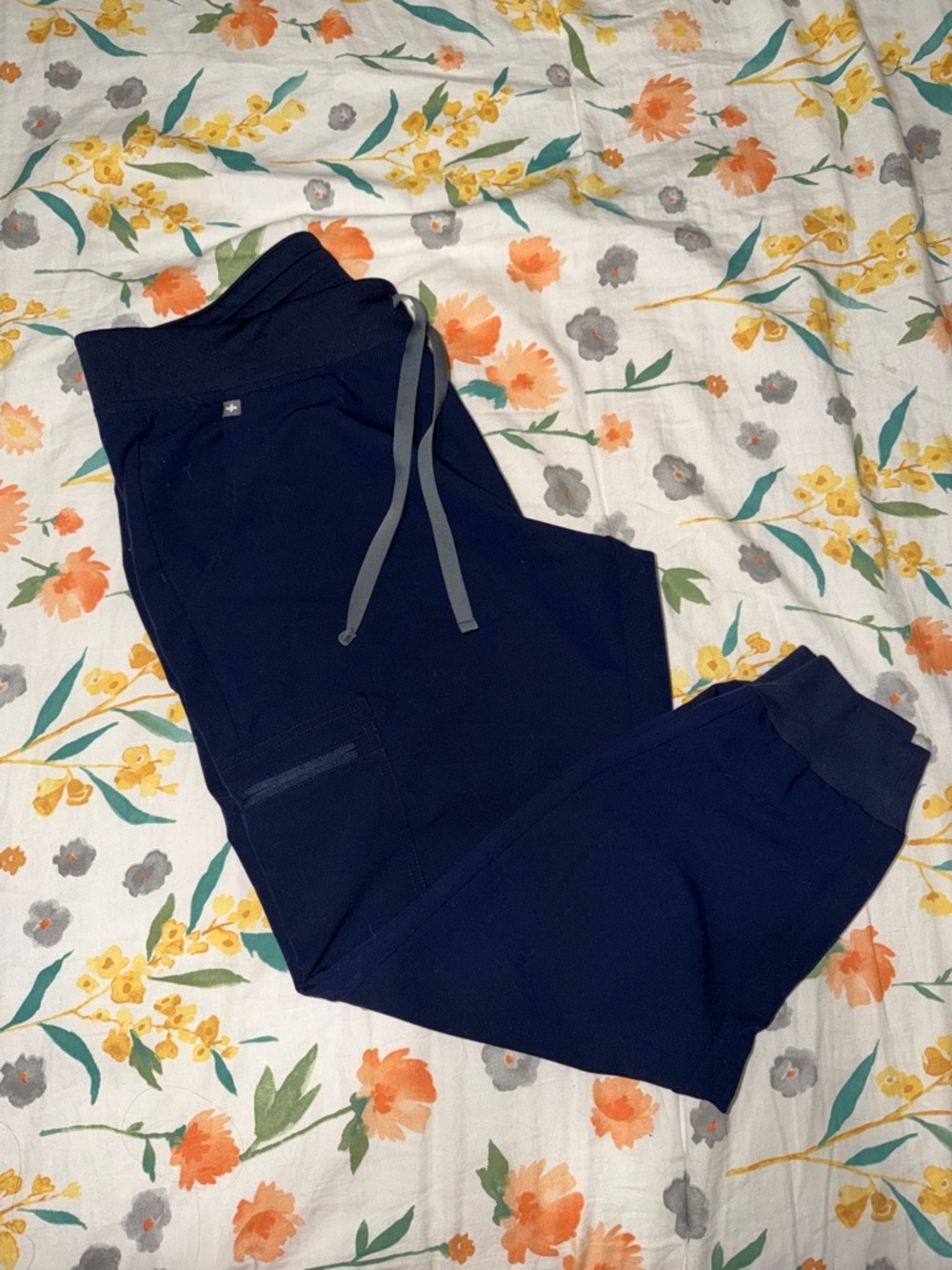 Figs Navy Blue Jogger Scrub Pants